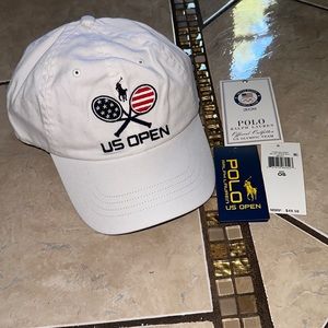 White “ US Open” polo cap